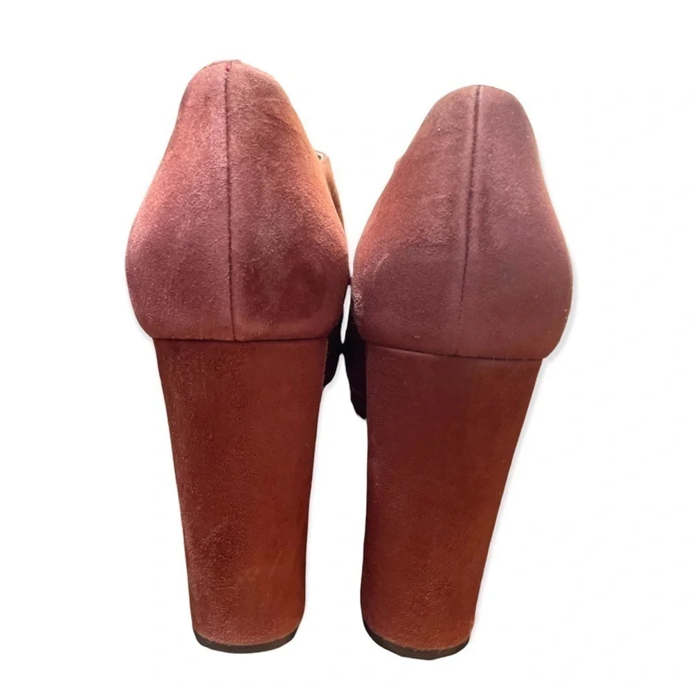 Michael Michael Kors Suede and Leather Thick Heel Pumps Size 8 - Picture 4 of 8